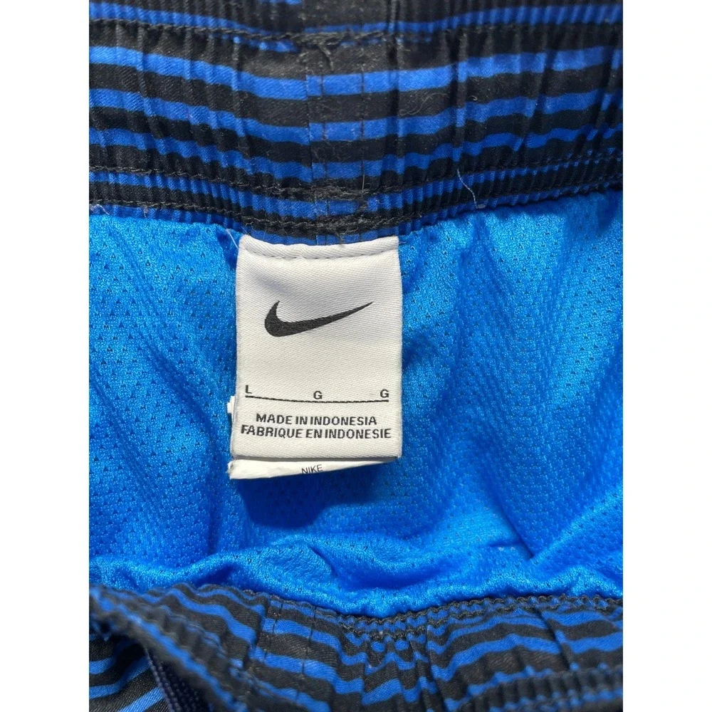 Nike Volley Swim Shorts Mens Large Multi Horizon Striped Swoosh Logo Drawstring